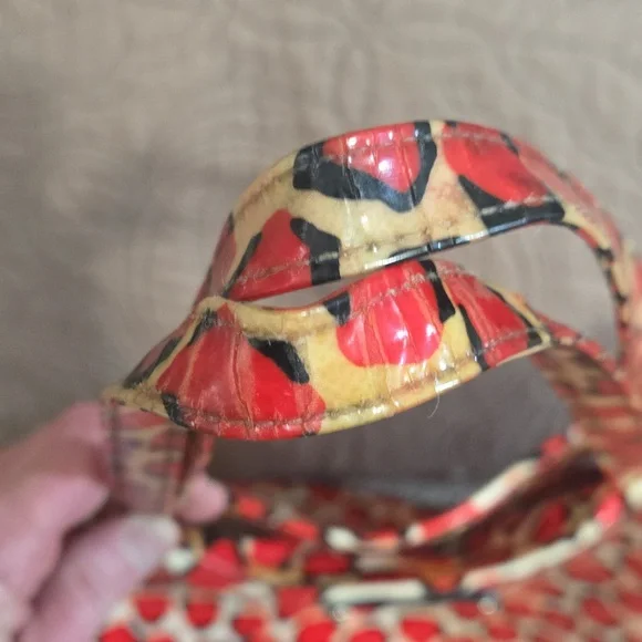 Vintage Kate Spade vinyl leopard print tote bag - Picture 5 of 6